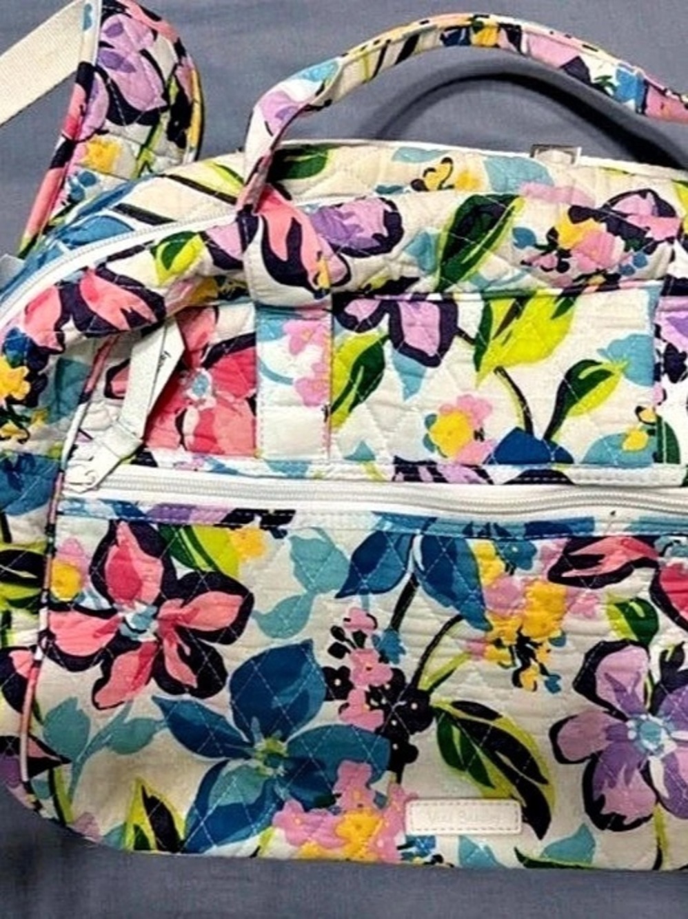 Vera Bradley Large Original Duffel Bag Floral White & Multicolor